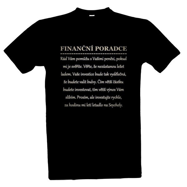 Tričko s potiskem Finanční poradce 2