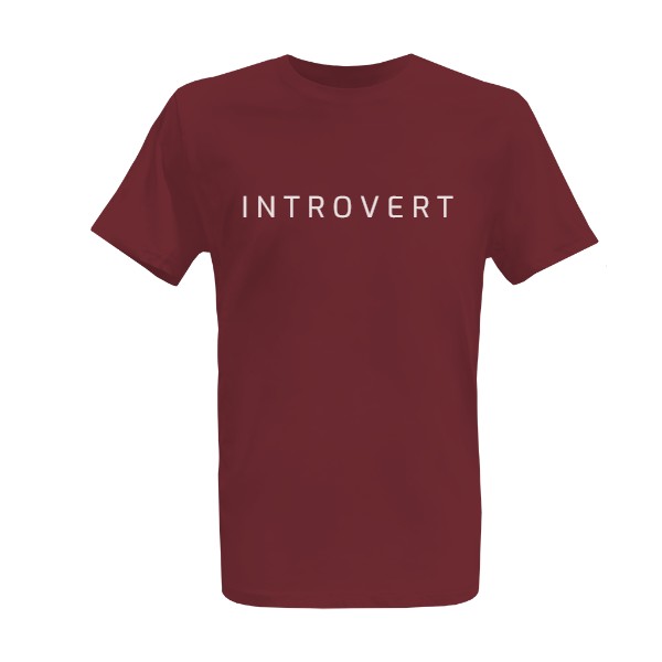 Tričko s potiskem Introvert minimalistické