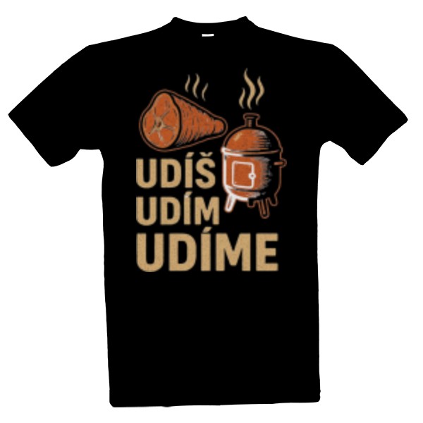 Tričko s potiskem Udíš, udím